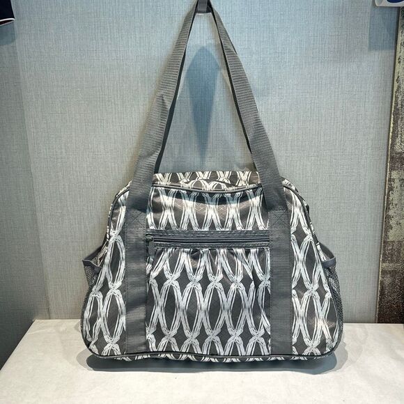 thirty-one All In Tote Duffel Bag Weekender Travel Overnight Weekender Gym Gray - Picture 1 of 11